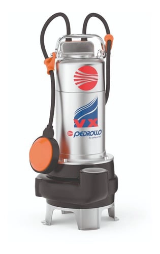 BOMBA SUMERGIBLE PEDROLLO VXM10/50 220V VORTEX AGUAS NEGRAS - 1