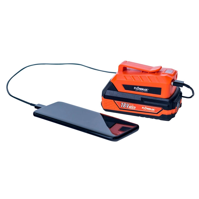 CARGADOR FLOWMAK DE RESPALDO PORTÁTIL DOBLE USB 18V MARCA - 2