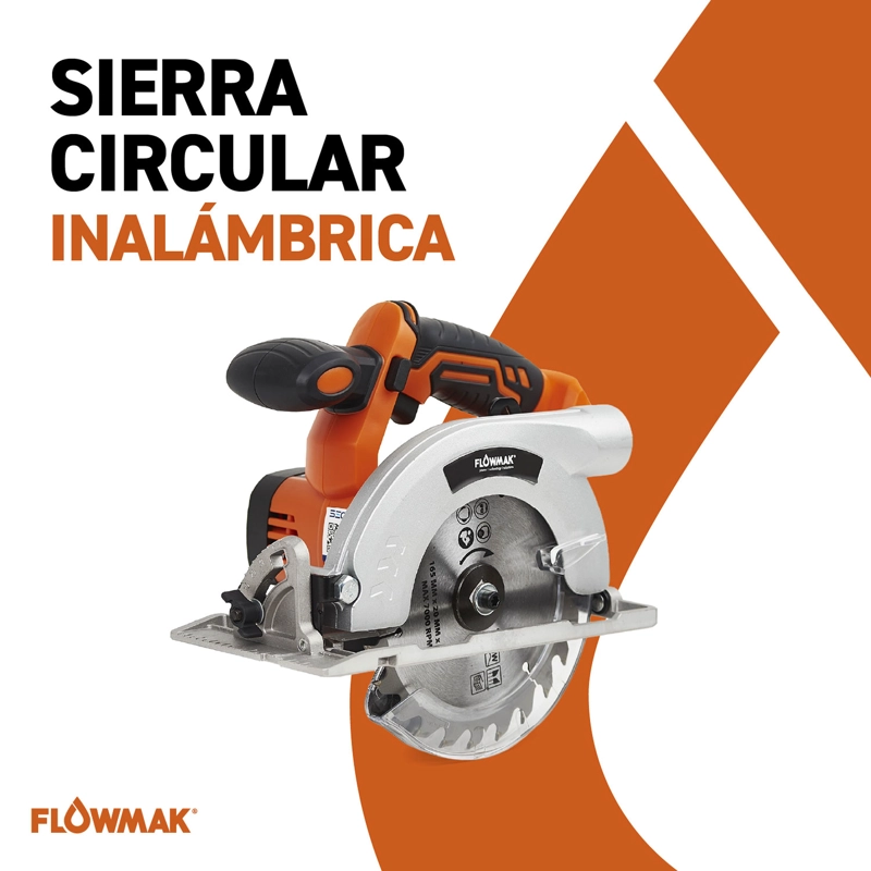 SIERRA FLOWMAK CIRCULAR 6 1/2 PULG165 MM 18 V CON BAT Y CARG ACERO - 6