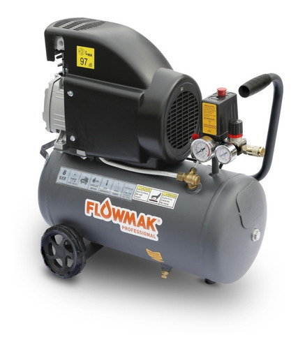 COMBO COMPRESOR DE AIRE 50LITROS 2HP 8BAR MÁS KIT ACCESORIOS - 2