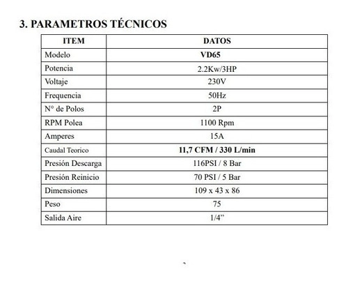 COMPRESOR DE AIRE 100 LITROS, 3HP 220V, 8 BAR - 2