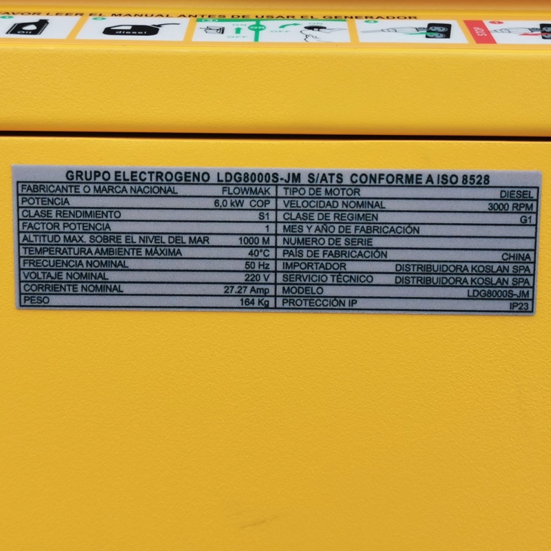 GENERADOR DIESEL FLOWMAK LDG12S 220V 10KW INSONORO - 3