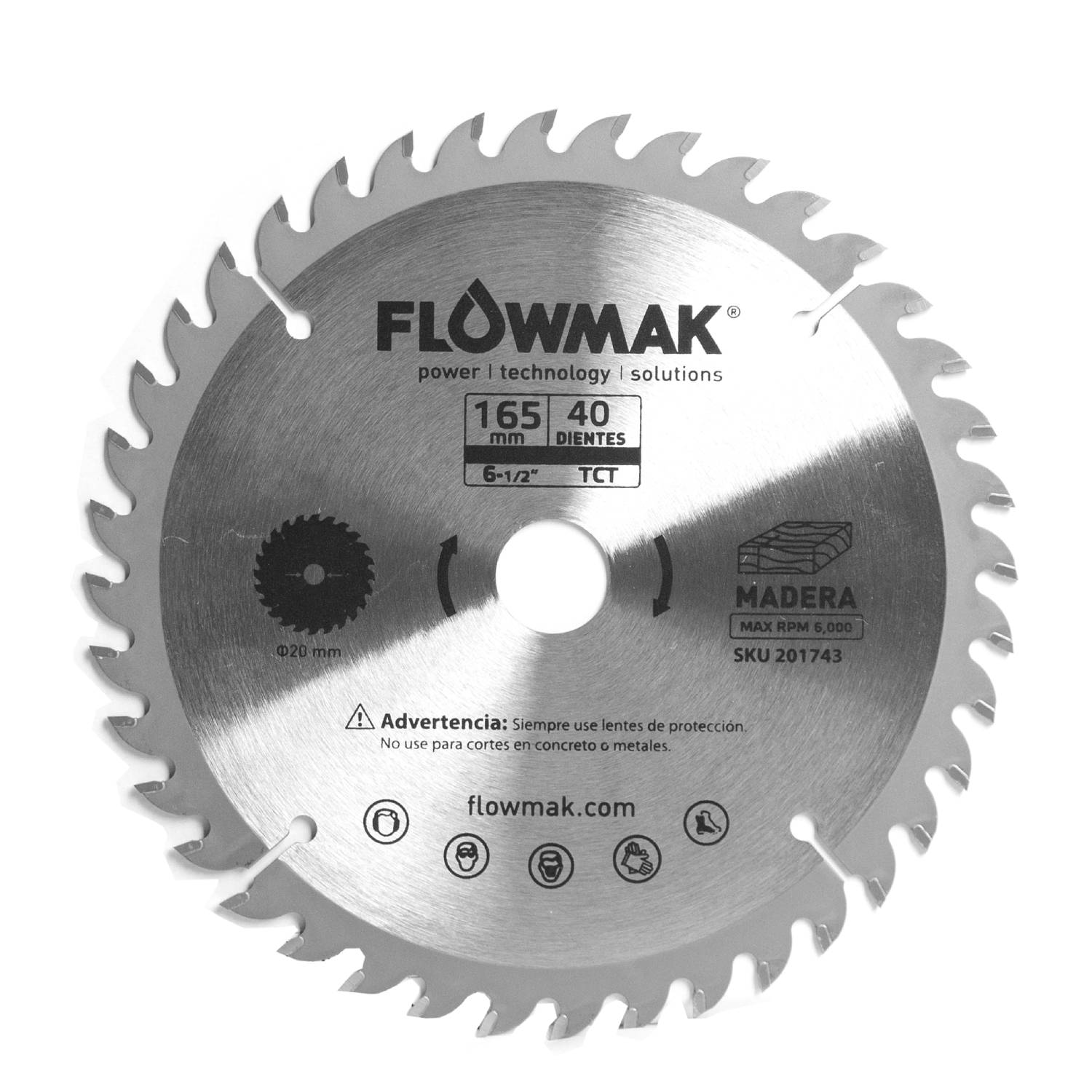 DISCO FLOWMAK PARA SIERRA CIRCULAR 6.5' 40 DIENTES - 2