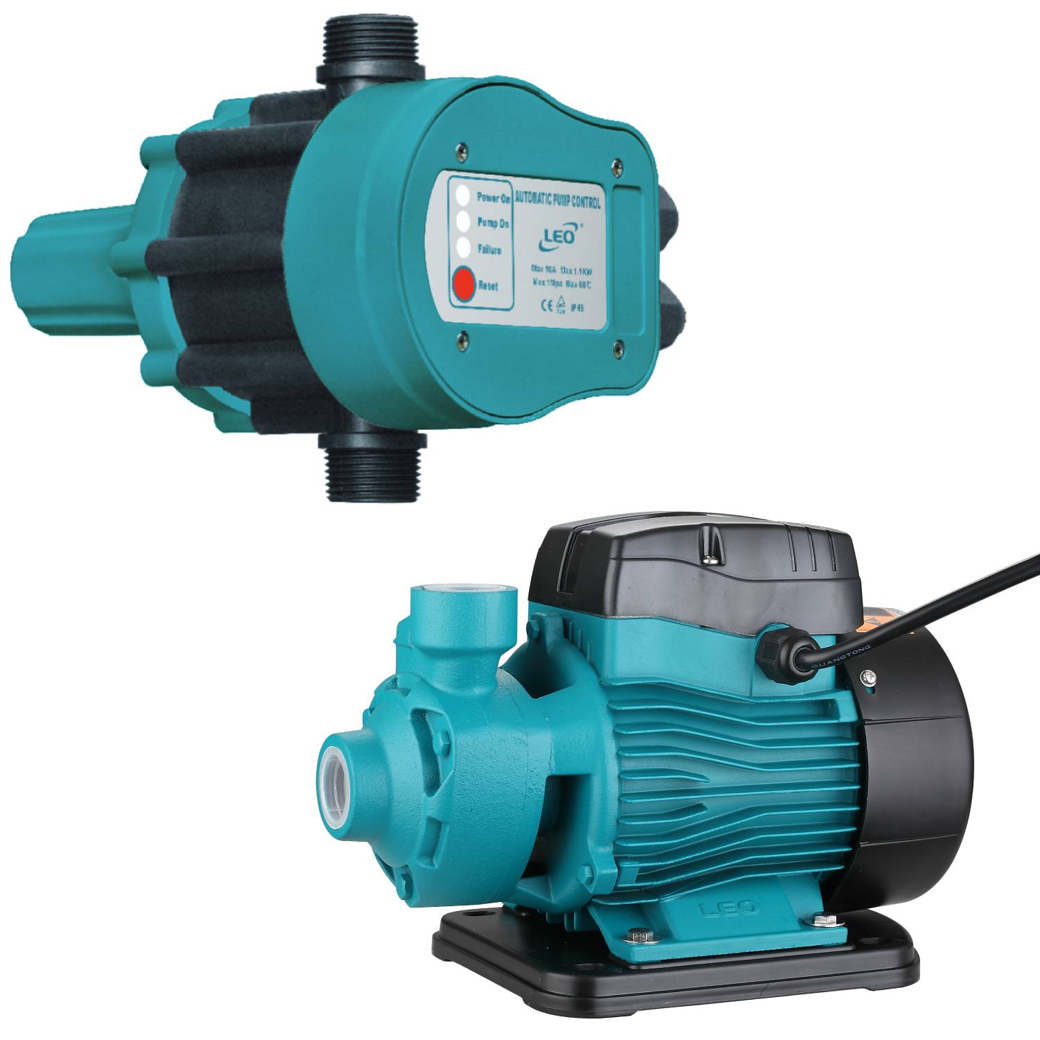 BOMBA PERIFÉRICA LEO APM37 Y CONTROLADOR ELECTRÓNICO - 1