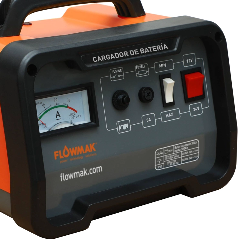 CARGADOR DE BATERIAS 12V Y 24V DE 30AH HASTA 300AH FLOWMAK - 2
