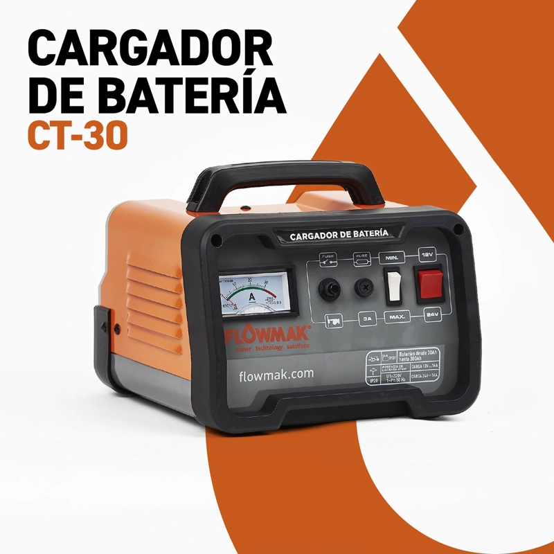 CARGADOR DE BATERIAS 12V Y 24V DE 30AH HASTA 300AH FLOWMAK - 6