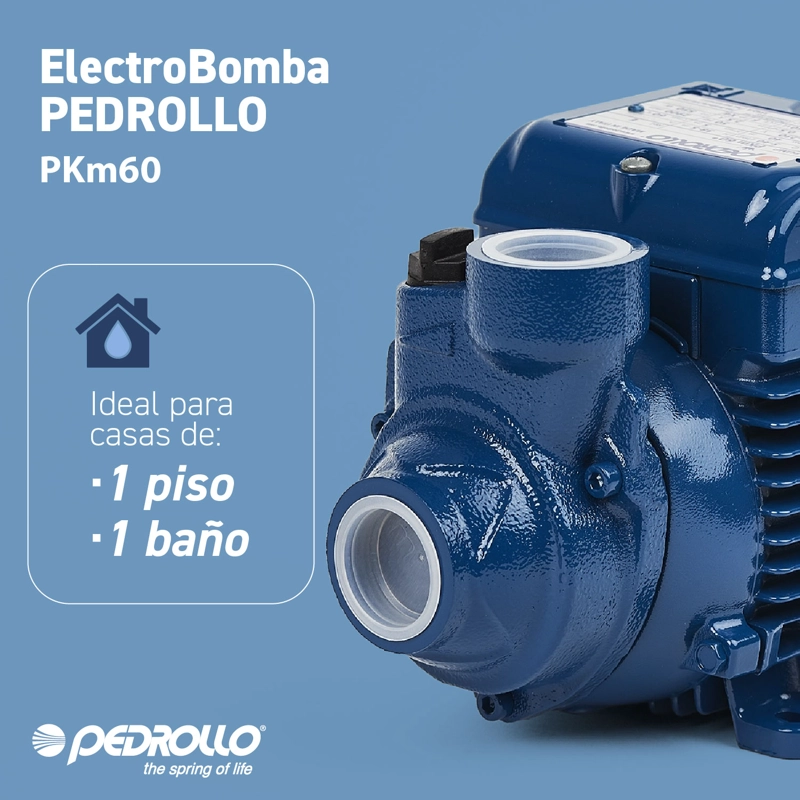 BOMBA PERIFERICA PEDROLLO PKM 60 0.5HP 40M 40L/MIN 220V - 3