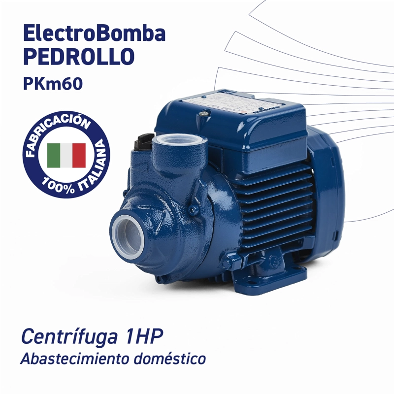 BOMBA PERIFERICA PEDROLLO PKM 60 0.5HP 40M 40L/MIN 220V - 5