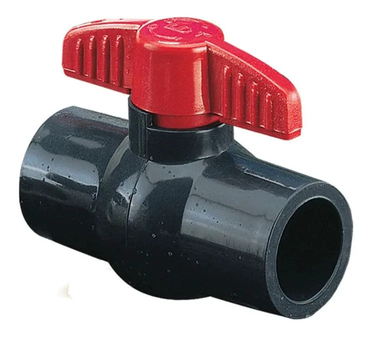 VALVULA DE BOLA PVC 1 1/2 MM. MARCA LD - 1