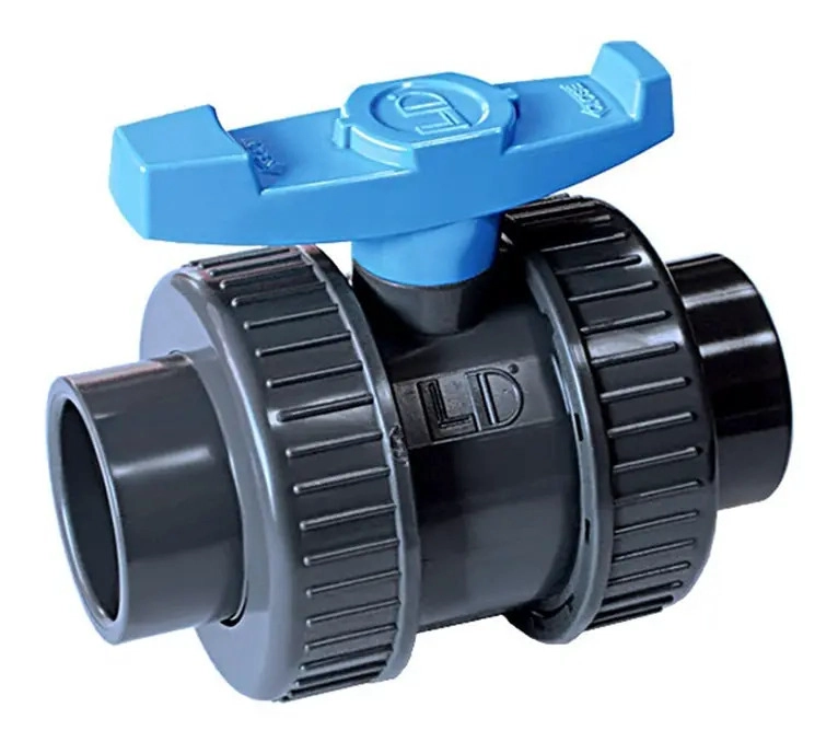 VALVULA DE BOLA PVC 1/2' 20 MM DOBLE AMER  LD - 1