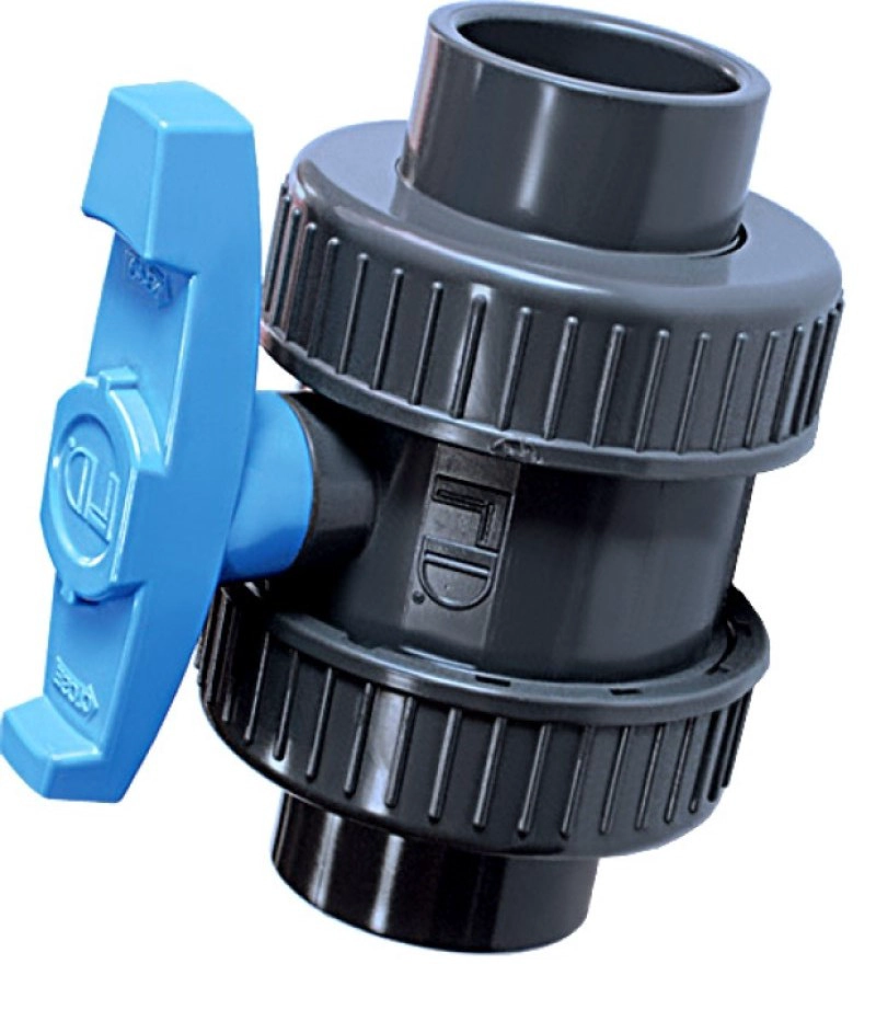 VALVULA DE BOLA PVC 1/2' 20 MM DOBLE AMER  LD - 2
