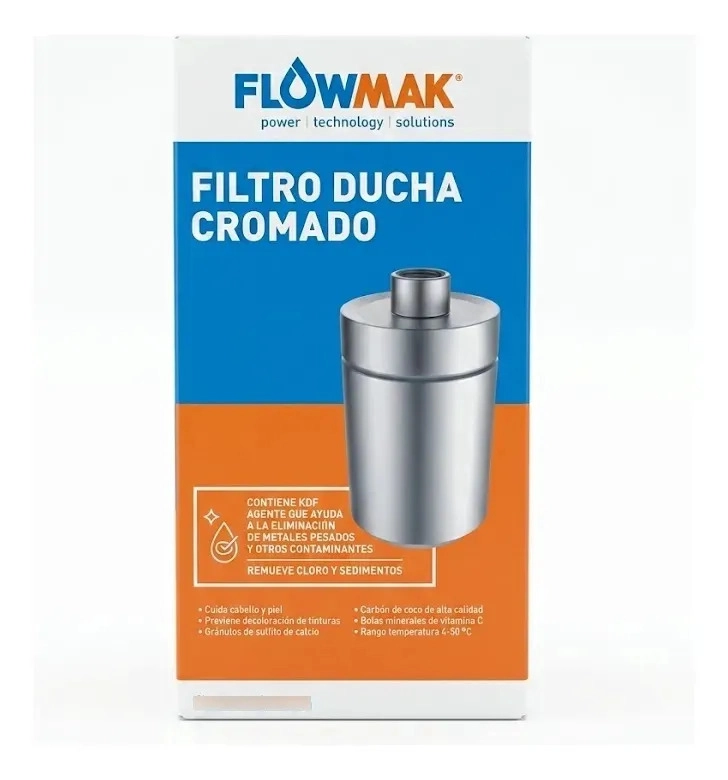 PURIFICADOR FILTRO  AGUA PARA DUCHA CROMADO PREMIUM FLOWMAK - 3