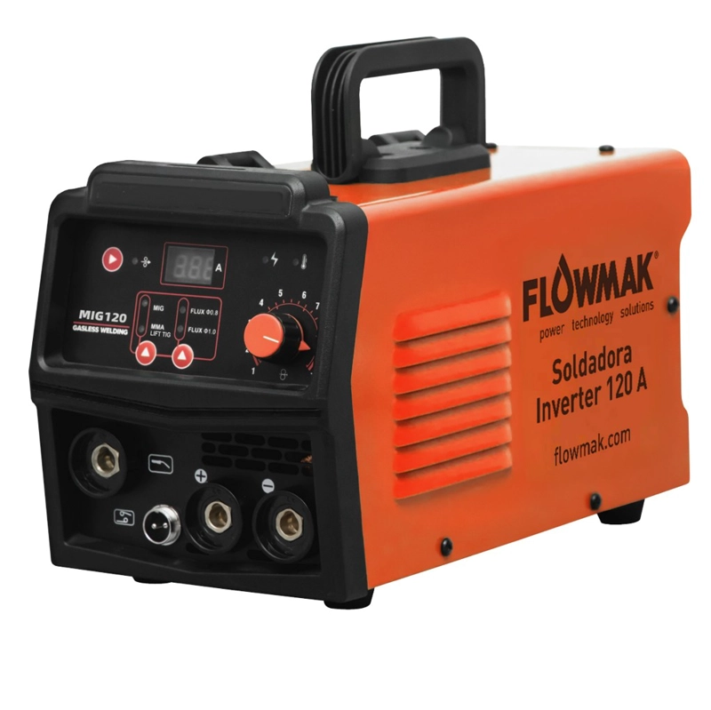 SOLDADORA INVERTER MIG-120  MIG/TIG/MMA 220V FLOWMAK - 1