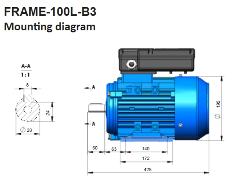 MOTOR ELE CTRICO 4HP 2800 RPM 2 POLOS 220V FLOWMAK - 3