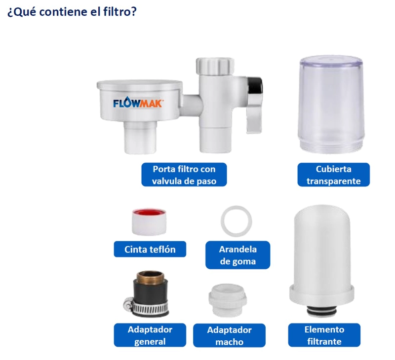FILTRO DE AGUA PARA GRIFO LLAVE COCINA FLOWMAK - 6