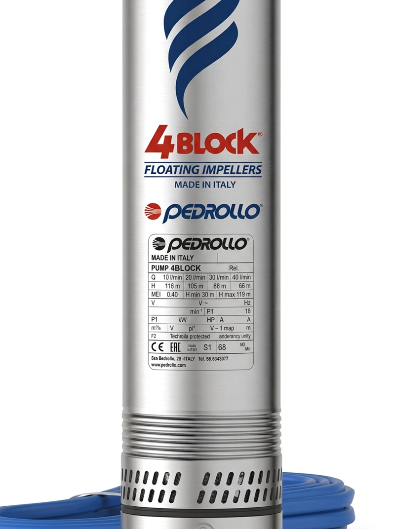 BOMBA SUMERGIBLE POZO PROFUNDO 4BLOCKM4/9 1HP 230V PEDROLLO - 2