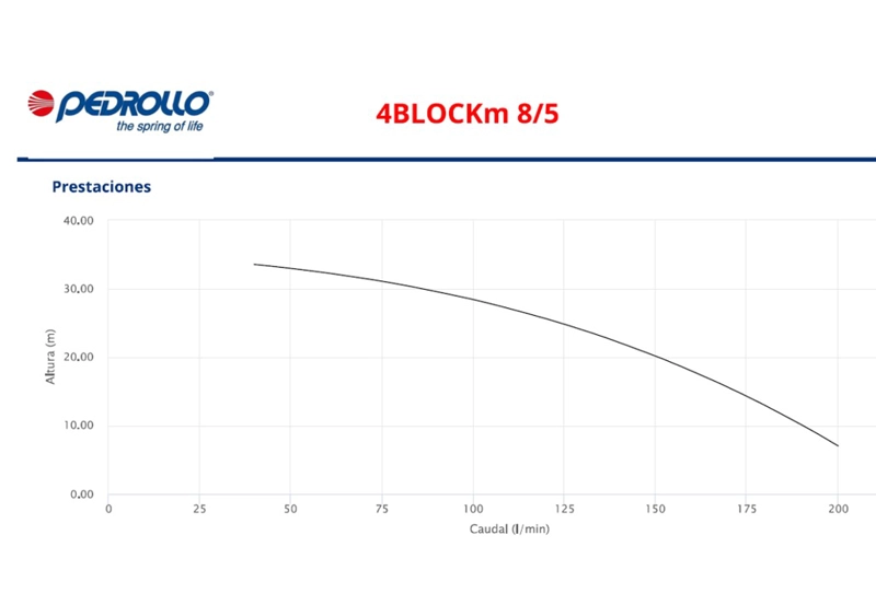 BOMBA SUMERGIBLE POZO PROFUNDO 4BLOCKM 8/5 1HP 220V PEDROLLO - 3
