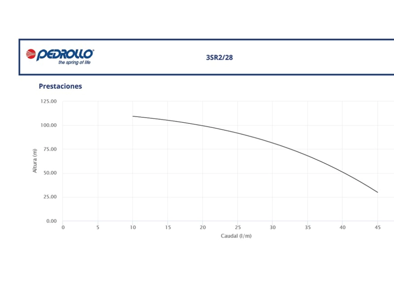 BOMBA SUMERGIBLE POZO PROFUNDO 3SRM 2/28 1HP+20MFD 230V PEDROLLO - 2