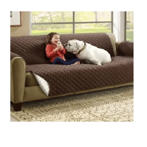 CUBRE SOFA 2 CUERPOS - MARRON - 1