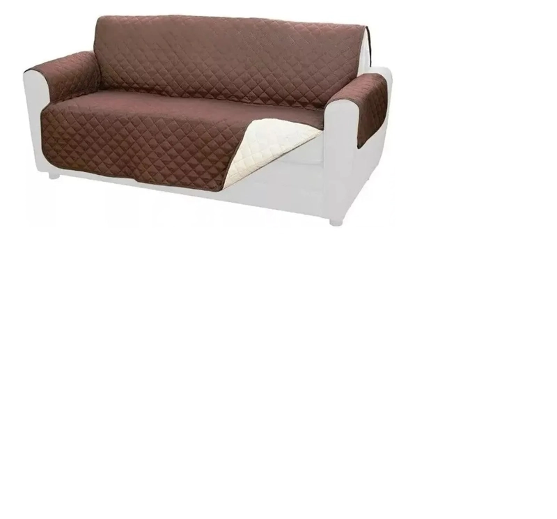 CUBRE SOFA 2 CUERPOS - MARRON - 3