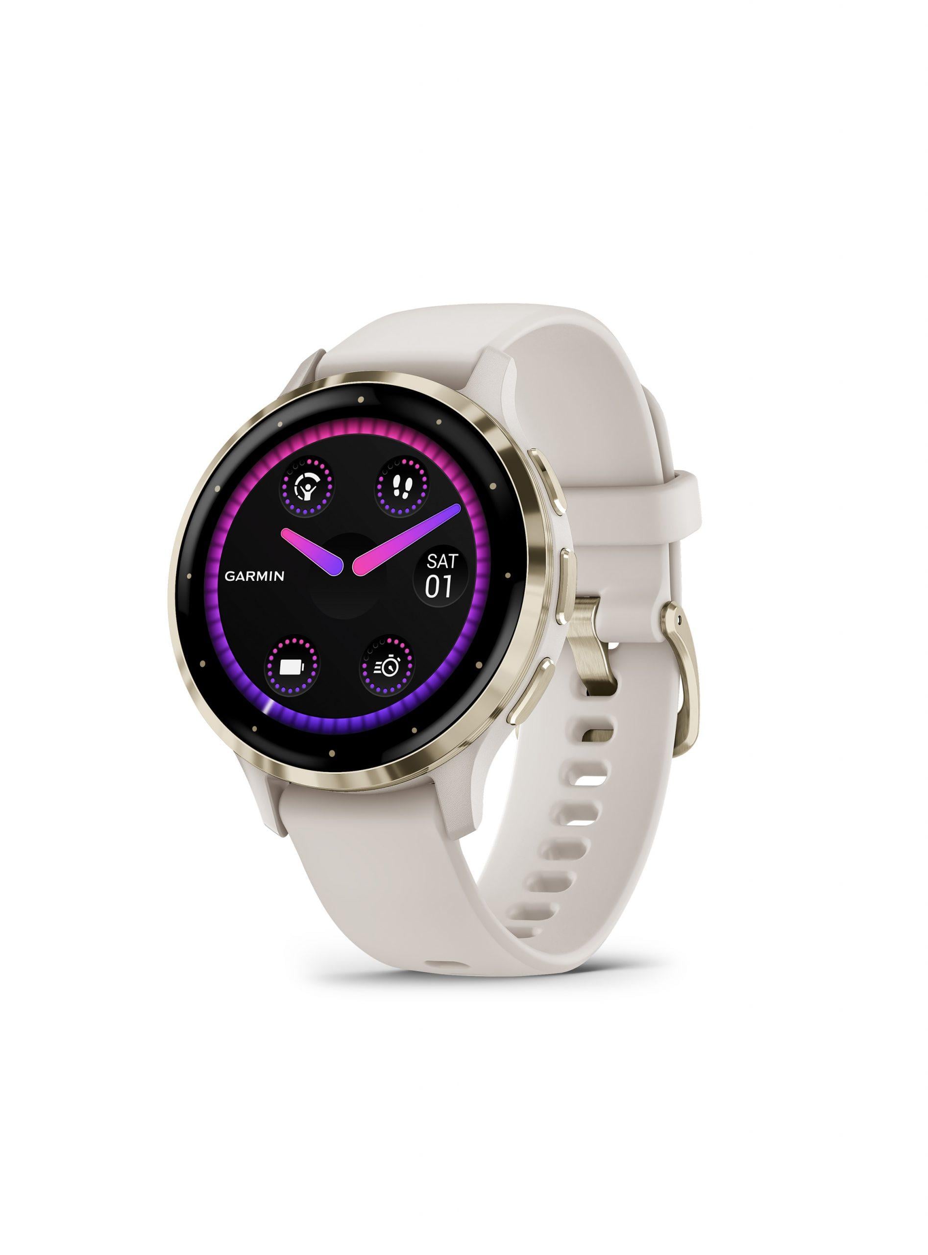 SMARTWATCH GARMIN VENU 3S CREMA IVORY + SOFT GOLD - 1