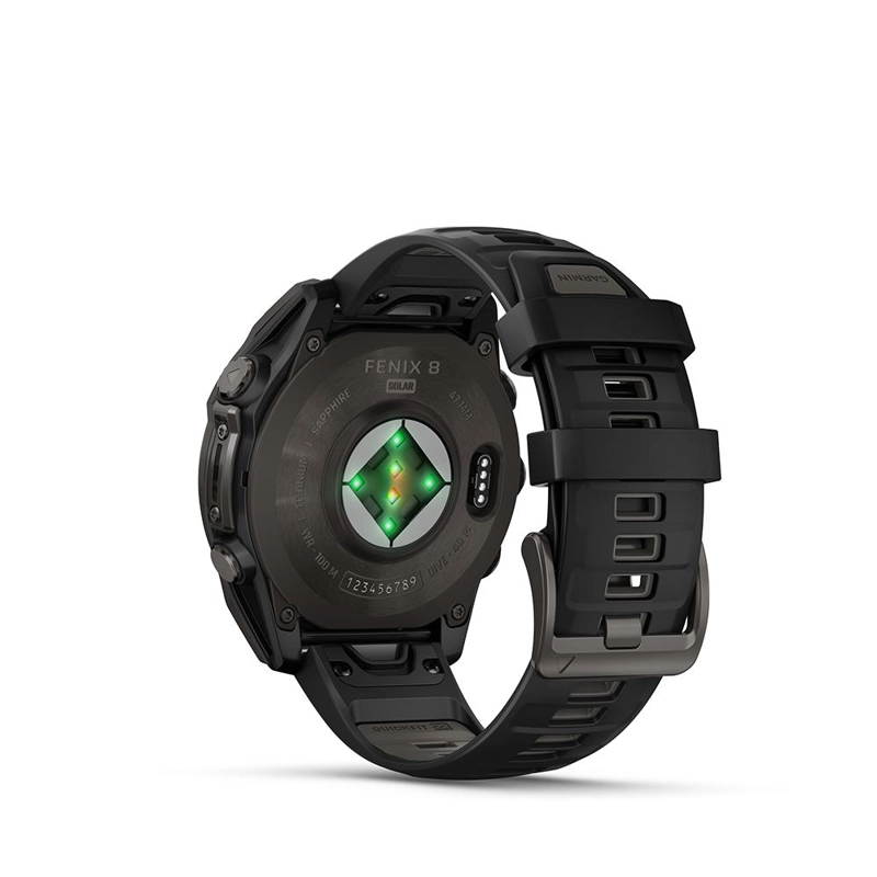 FENIX 8 – 47MM SOLAR, SAPPHIRE TITANIO CON CORREA DE SILICONA EN COLOR NEGRO - 2