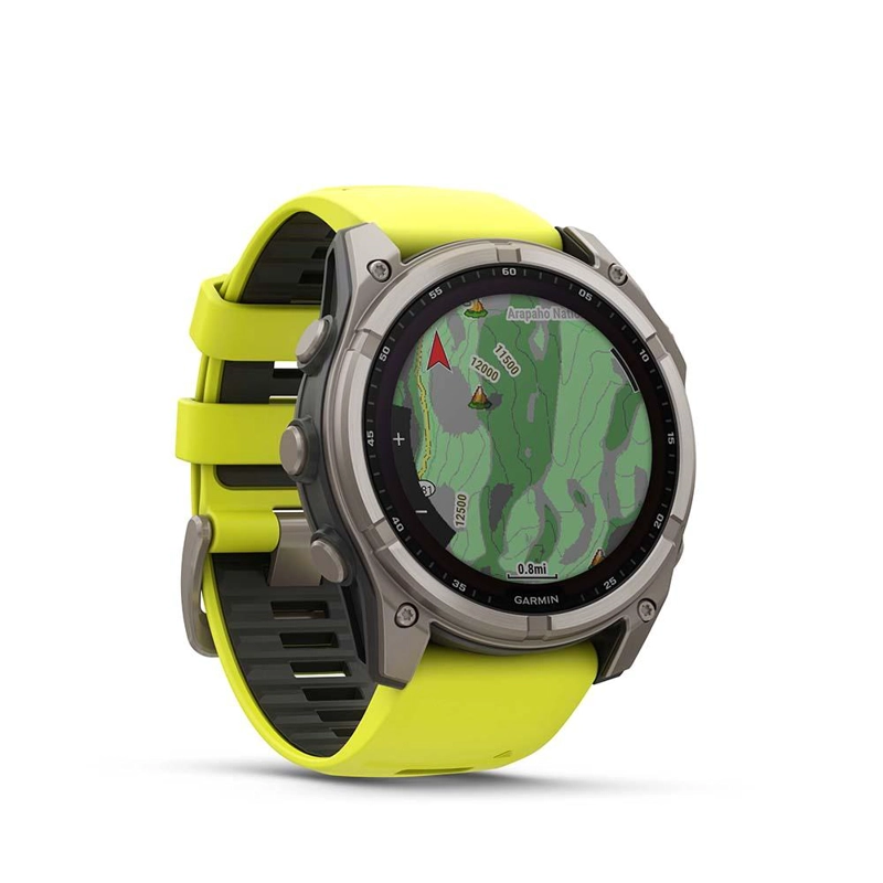 FENIX 8 – 51MM, SOLAR SAPPHIRE, TITANIUM WITH YELLOW/GRAPHITE - 3