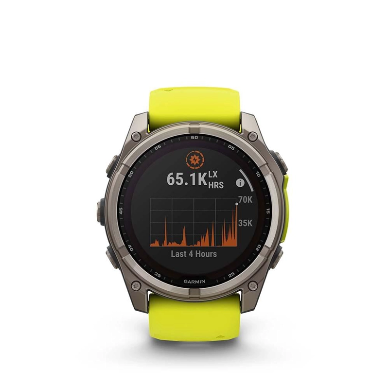 FENIX 8 – 51MM, SOLAR SAPPHIRE, TITANIUM WITH YELLOW/GRAPHITE - 5