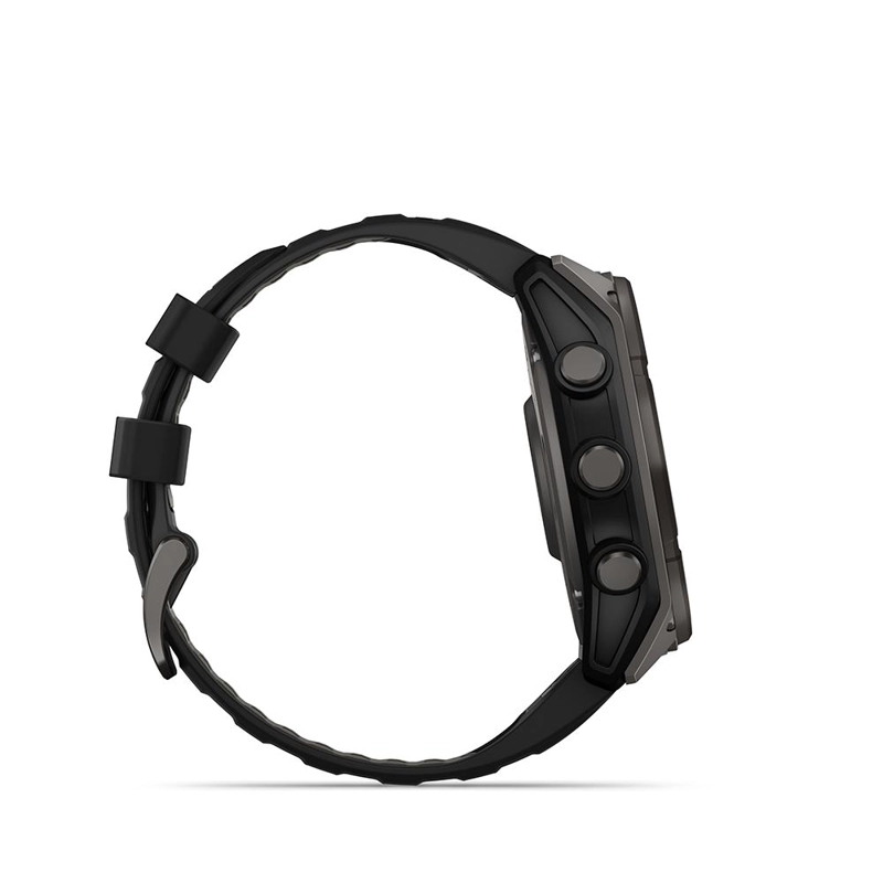 FENIX 8 – 51MM, SOLAR SAPPHIRE, TITANIO CON CORREA DE SILICONA NEGRA/GRIS - 4