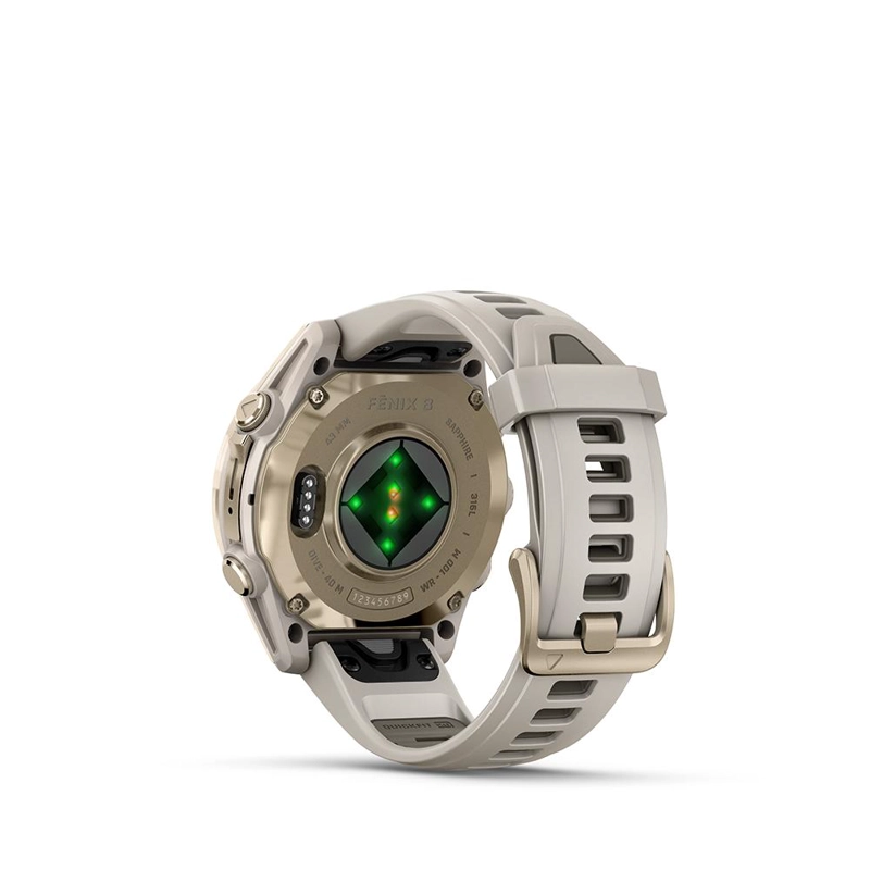 FENIX 8 - 43 MM SAPPHIRE, LIGHT GOLD WITH GREY/DARK BROWN - 2