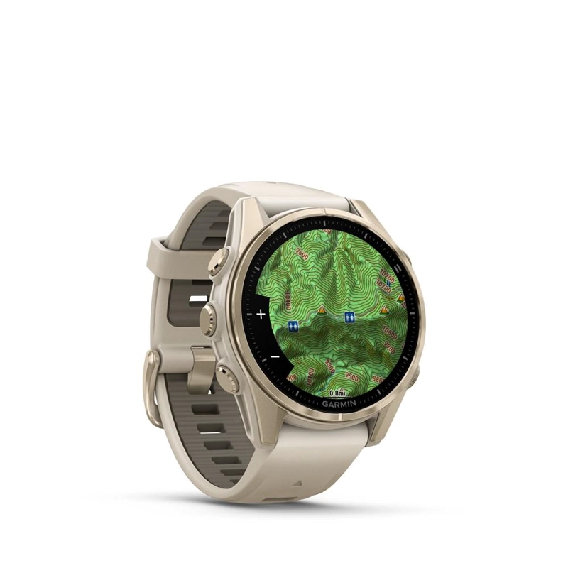 FENIX 8 - 43 MM SAPPHIRE, LIGHT GOLD WITH GREY/DARK BROWN - 3