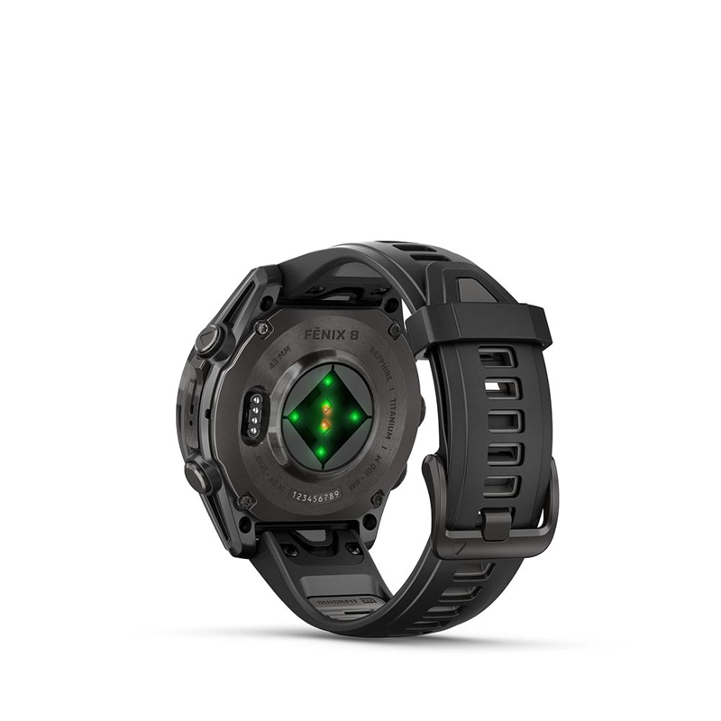 FENIX 8 - 43MM SAPPHIRE TITANIO CON CORREA DE SILICONA EN COLOR NEGRO - 2