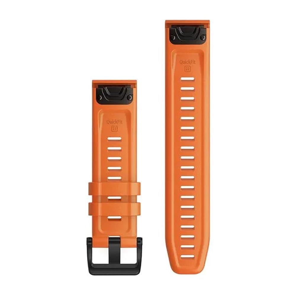 QUICKFIT 22 WATCH BAND - EMBER ORANGE SILICONE - 2