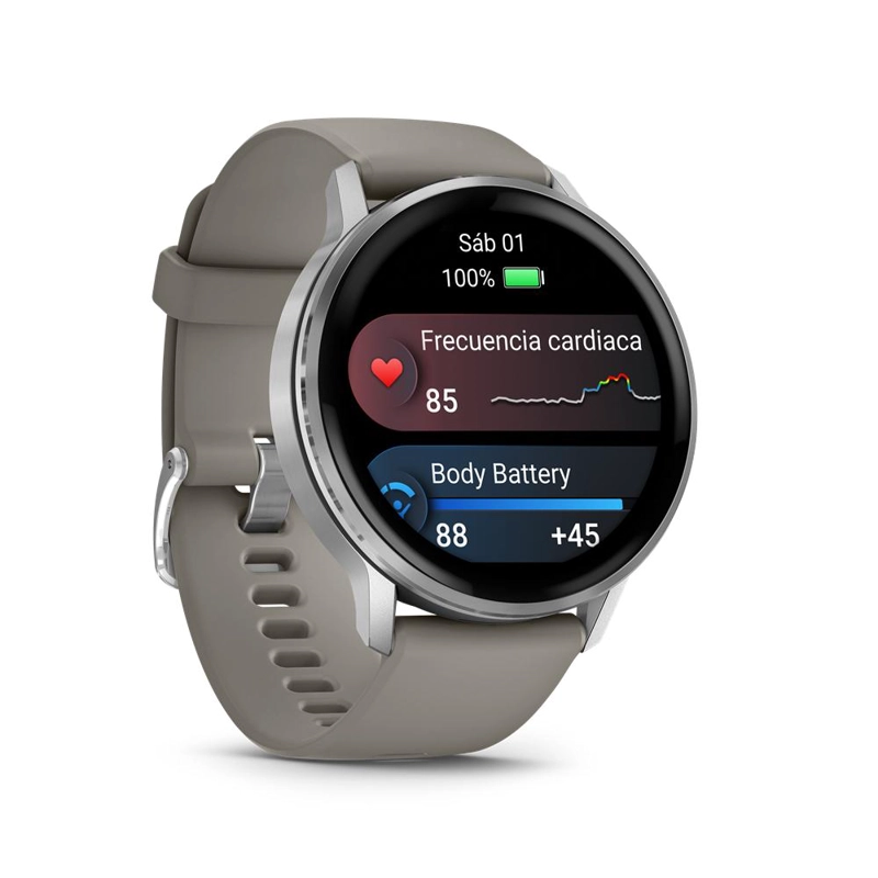 SMARTWATCH VENU 4 (45MM) BLACK W/ SILVER GRAY GARMIN - 3