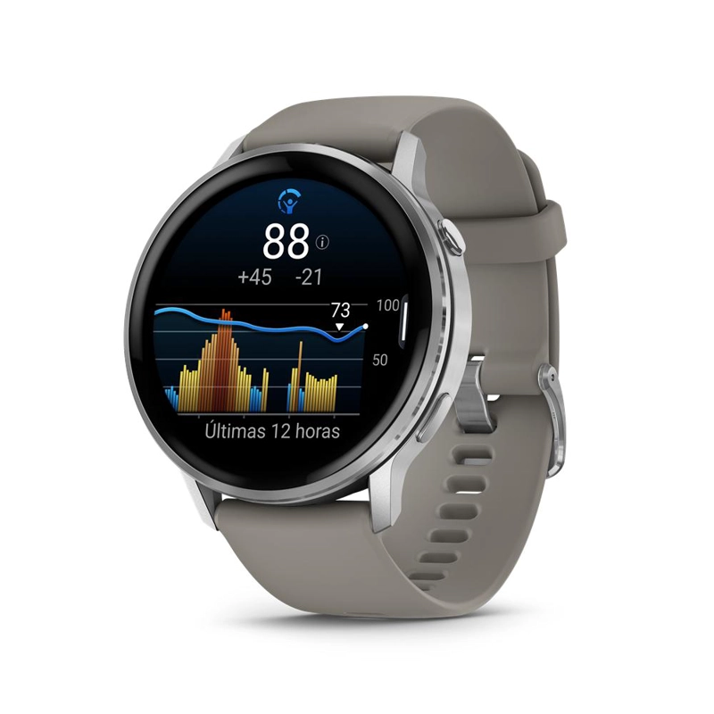 SMARTWATCH VENU 4 (45MM) BLACK W/ SILVER GRAY GARMIN - 4