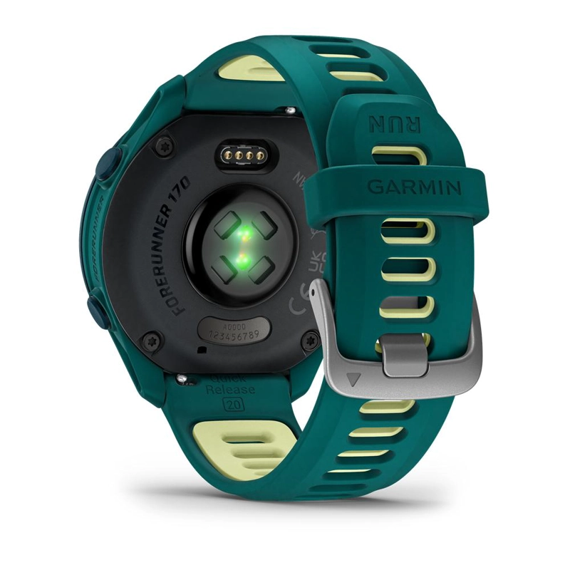 SMARTWATCH FORERUNNER 170 MUSIC TEAL GREEN/CITRON GARMIN - 2