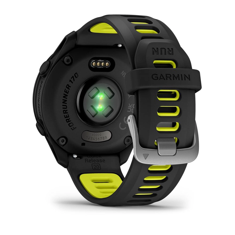 SMARTWATCH FORERUNNER 170 BLACK/AMP YELLOW GARMIN - 4