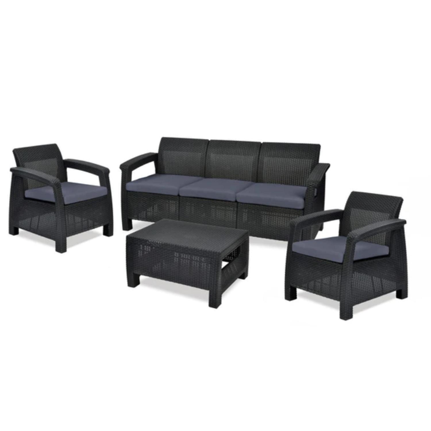 SET TERRAZA KETER CORFU JARDÍN TRIPLE - 1