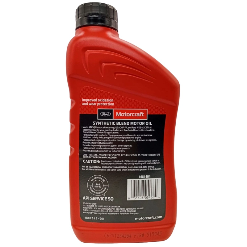 ACEITE GENUINO FORD MOTORCRAFT SAE 5W30 (5 UNIDADES) - 3