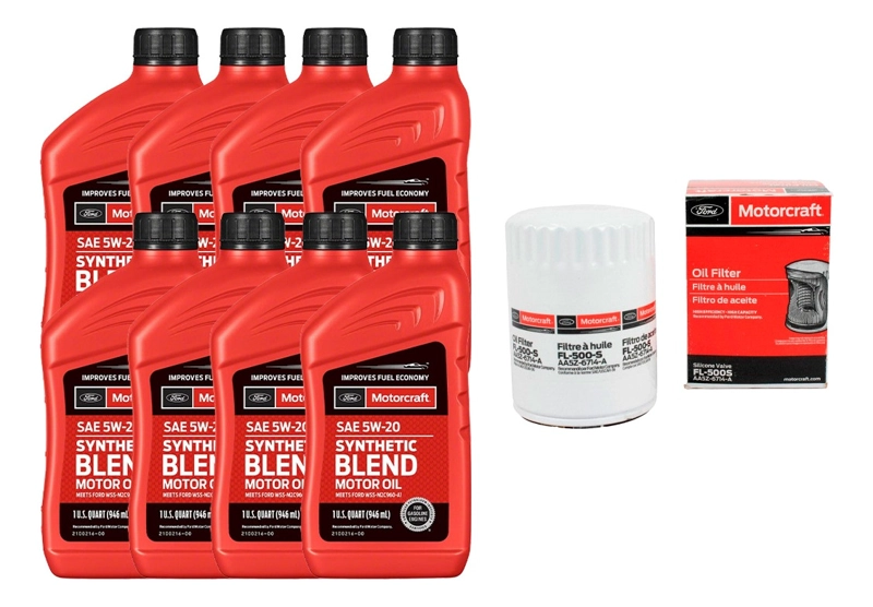 KIT MANTENCION FORD F150 5.0 MOTORCRAFT FILTRO ACEITE+ACEITE - 1