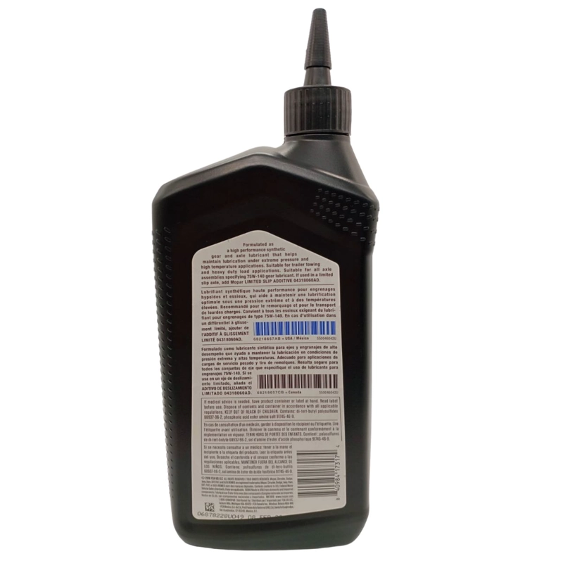ACEITE DIFERENCIAL 75W140 MOPAR / DODGE / JEEP BIDON 946 ML - 2