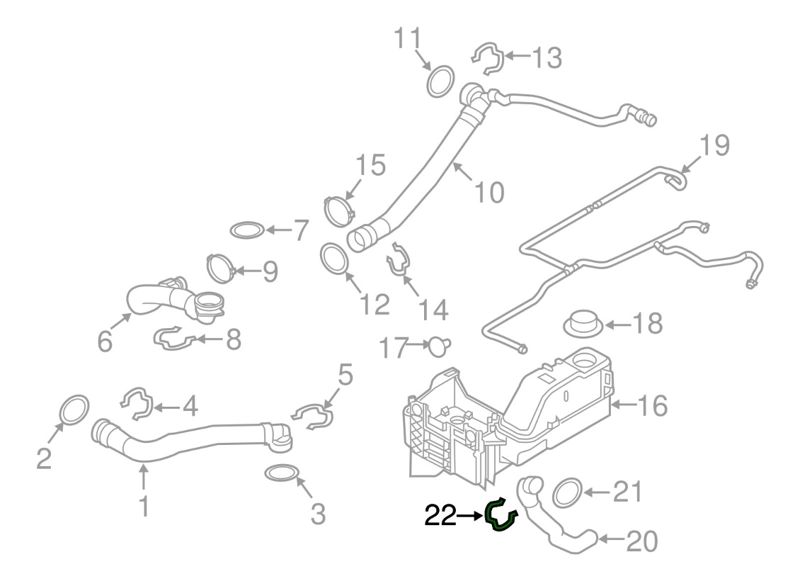 CLIP MANGUERA FORD F-550 SUPER DUTY 2011-2019 ORIGINAL - 2