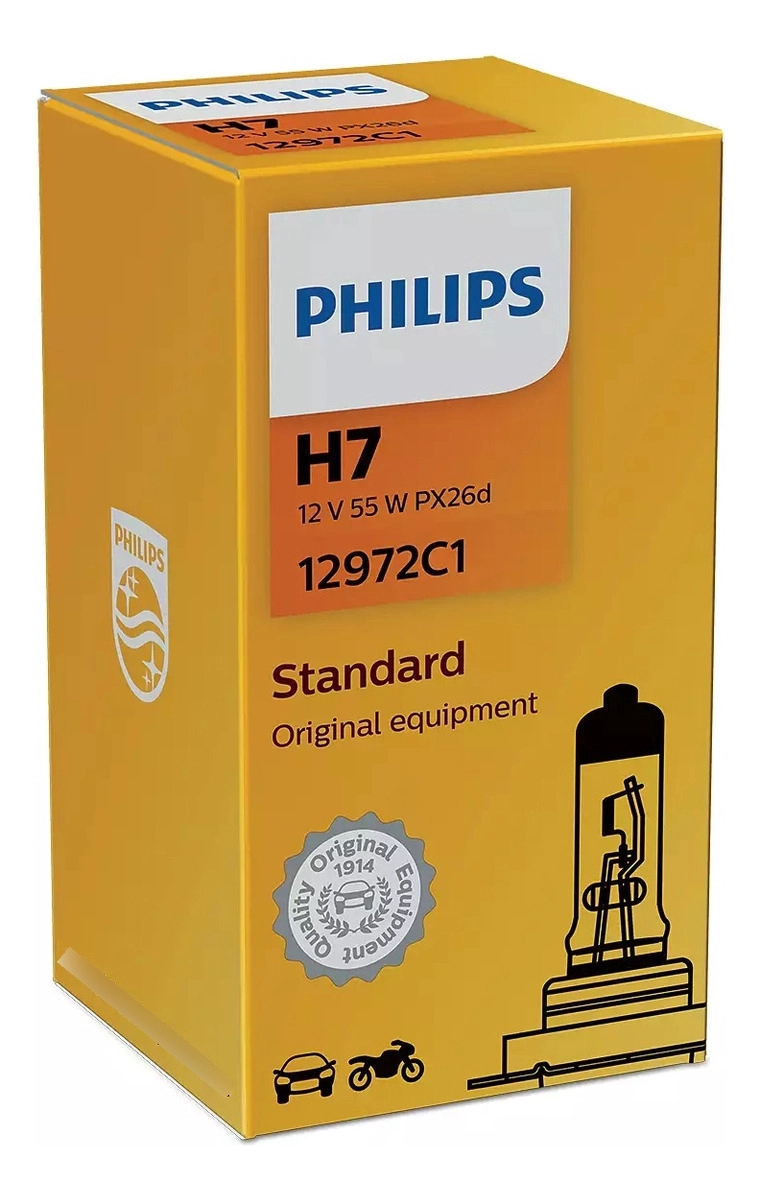 AMPOLLETA (BOMBILLA) PHILIPS H7  12V-55W  PX26D - 1