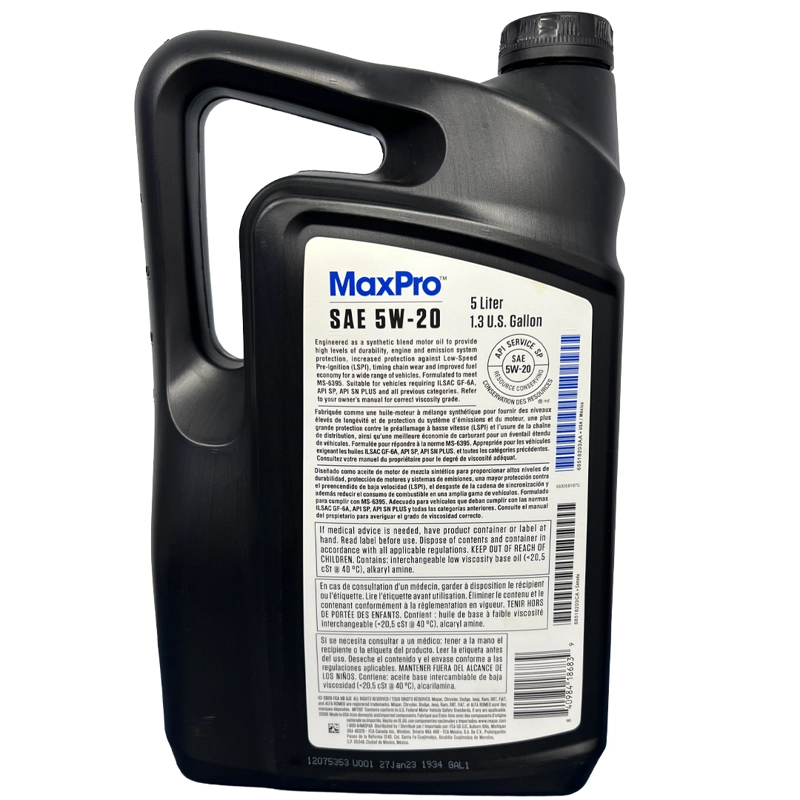 ACEITE PARA MOTOR MOPAR SINTE TICO 5W-20 X 5L - 2