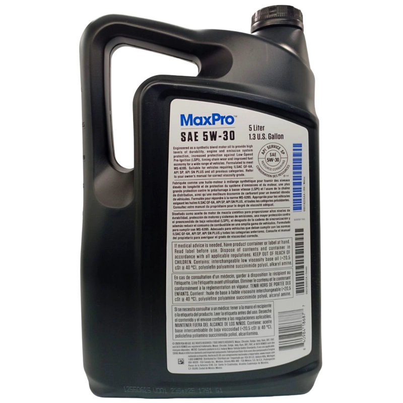 ACEITE MOTOR 5W30 MOPAR / DODGE / JEEP BIDON 5 LITROS - 2