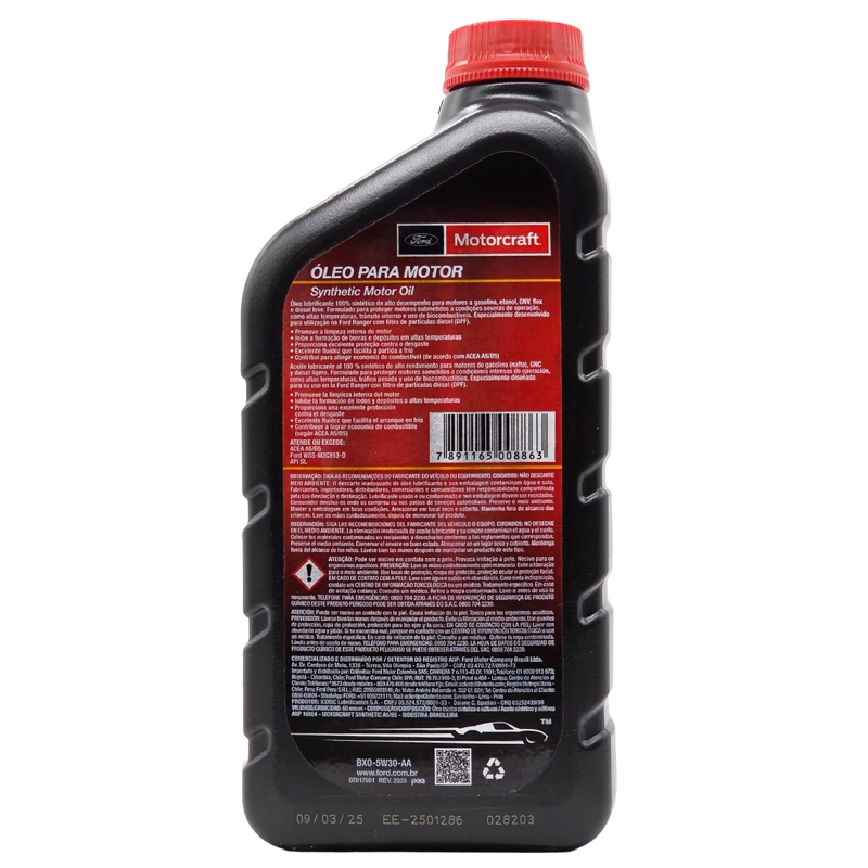 ACEITE MOTOR DIESEL 5W30 FULL FORD MOTORCRAFT 1L - 2