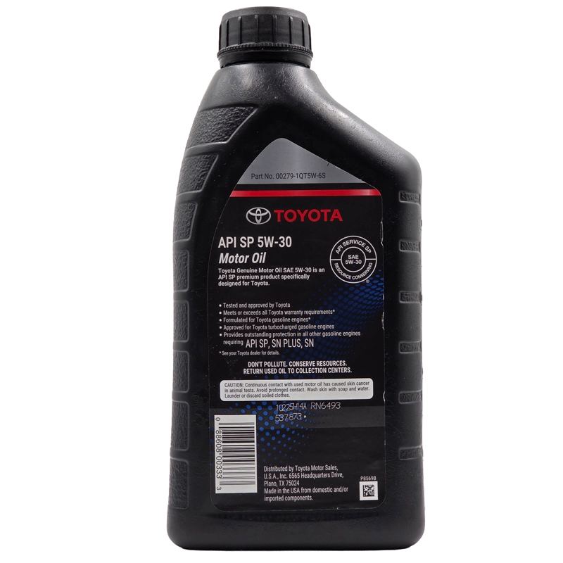 PACK 6 ACEITE DE MOTOR TOYOTA 5W-30 ORIGINAL 946 ML - 3