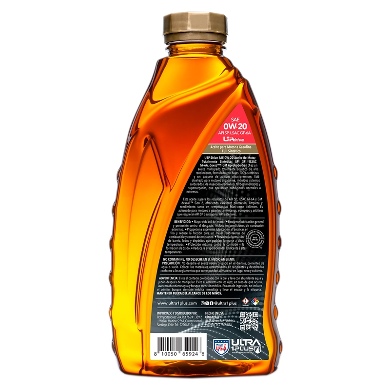 ACEITE DE MOTOR 0W-20 ULTRA1PLUS FULL SINTE TICO DEXOS1 GEN 3 - 2