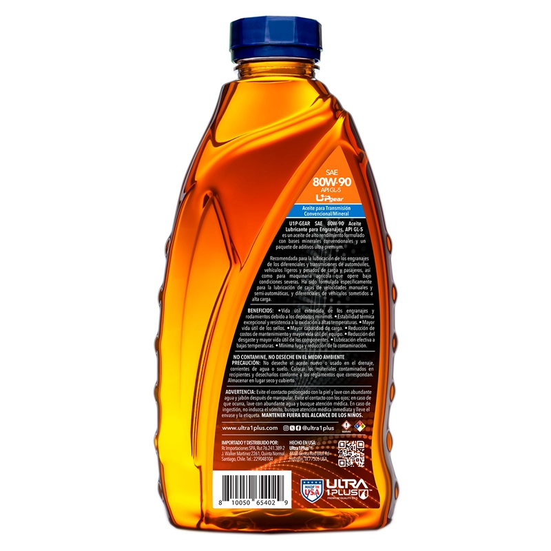 ACEITE DE DIFERENCIAL 80W-90 ULTRA1PLUS API GL-5 - 2