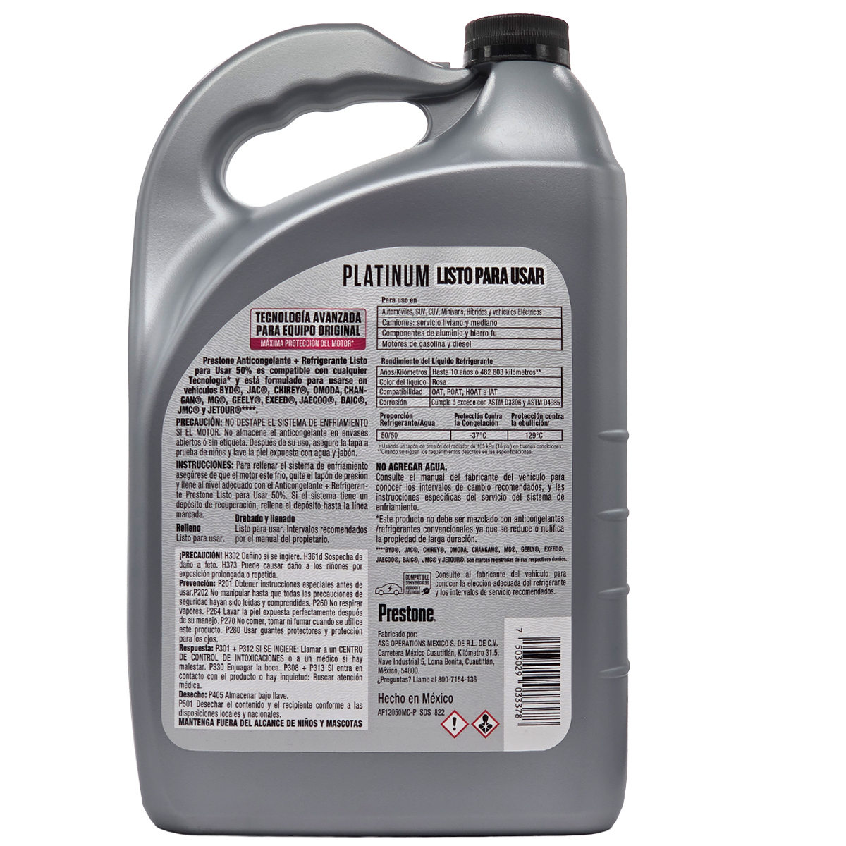 ANTICONGELANTE PRESTONE VEHICULOS CHINOS ROSA 3.78L - 2